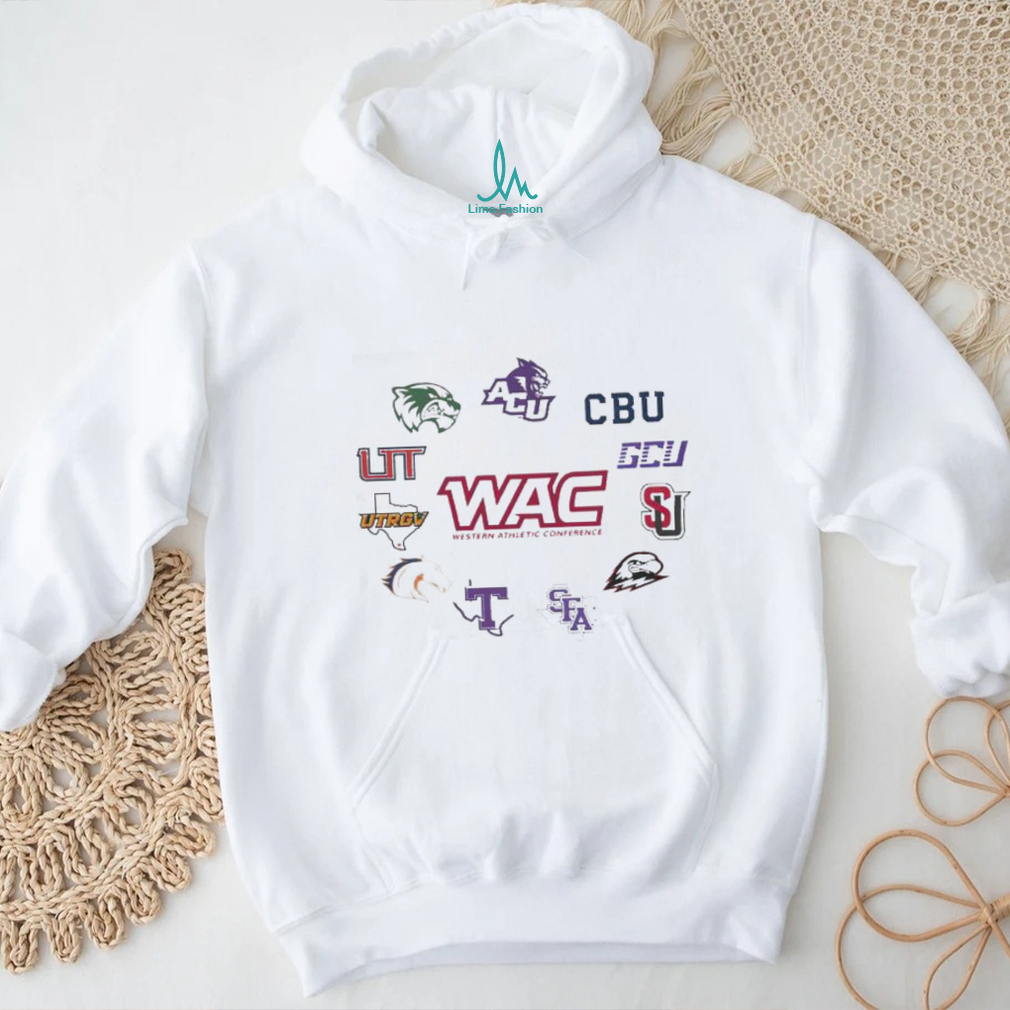 Top Western Athletic Conference WAC Conference White 11 Teams Logo 2023 Shirt Top Western Athletic Conference WAC Conference White 11 Teams Logo 2023 Shirt