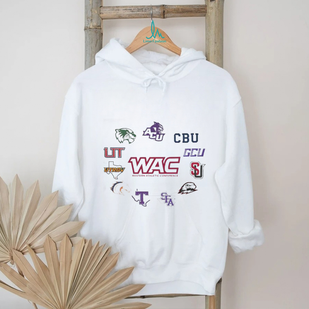 Top Western Athletic Conference WAC Conference White 11 Teams Logo 2023 Shirt Top Western Athletic Conference WAC Conference White 11 Teams Logo 2023 Shirt