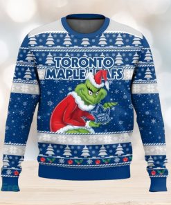 Toronto Maple Leafs Grinch AOP Ugly Christmas Sweater Christmas Gift For Men And Women