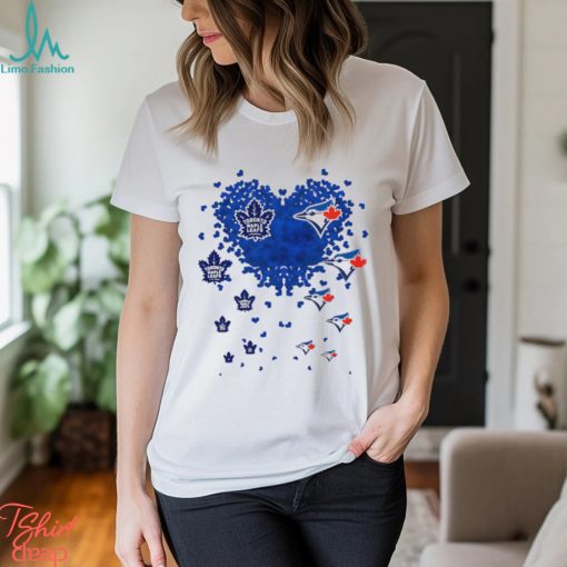 Toronto Maple Leafs Toronto Blue Jays logo hearts sport gift shirt