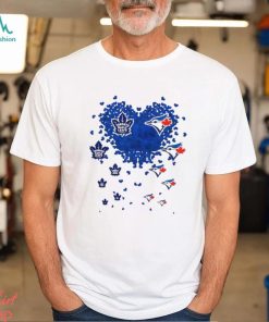 Toronto Maple Leafs Toronto Blue Jays logo hearts sport gift shirt