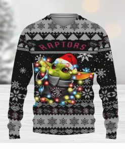 Toronto Raptors Baby Yoda Star Wars Sports Football American Knitted Christmas Sweater Gift Holidays