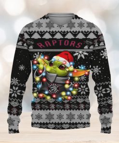 Toronto Raptors Baby Yoda Star Wars Sports Football American Knitted Christmas Sweater Gift Holidays