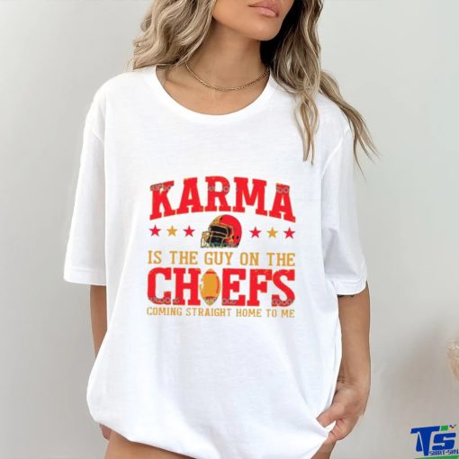 Travis Kelce And Taylor Karma Is The Guy On The Chief shirt