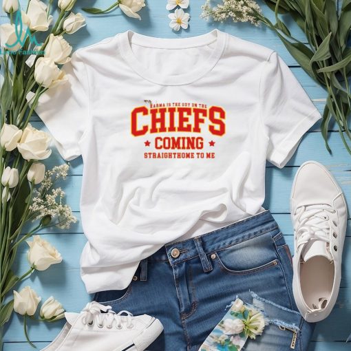 Travis Kelce Shirt Karma Is The Guy On The Chiefs Shirt