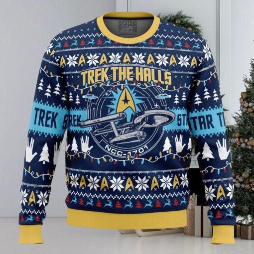 Trek The Halls Star Trek Ugly Christmas Sweater