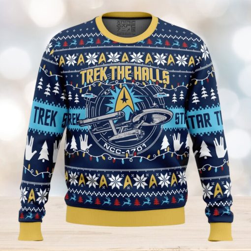 Trek The Halls Star Trek Ugly Christmas Sweater