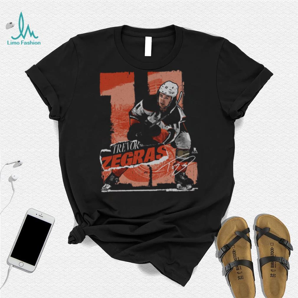 Trevor Zegras Anaheim Rough WHT Shirt Trevor Zegras Anaheim Rough WHT Shirt