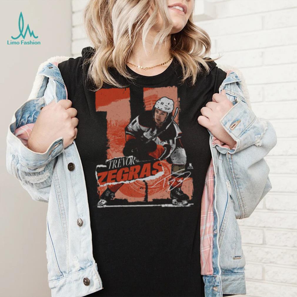 Trevor Zegras Anaheim Rough WHT Shirt Trevor Zegras Anaheim Rough WHT Shirt