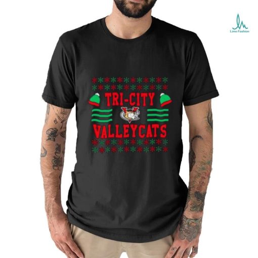 Tri City Valleycats Ugly Christmas T Shirt