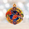 Dog Sitting On A Cute Sleigh Ornament   Personalized Acrylic Christmas Ornament