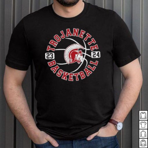 Trojanette basketball 23 24 logo shirt