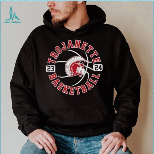 Trojanette basketball 23 24 logo shirt