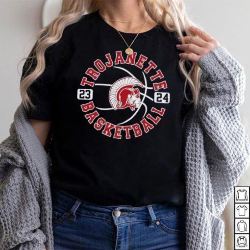 Trojanette basketball 23 24 logo shirt
