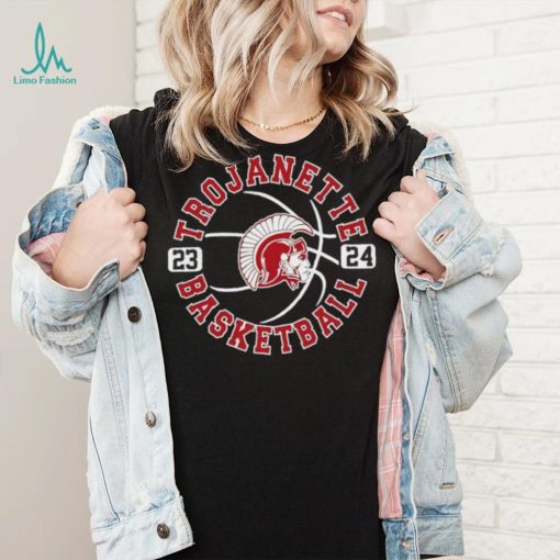 Trojanette basketball 23 24 logo shirt