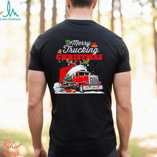 Trucker Christmas   Merry Trucking Christmas Trucker T Shirt
