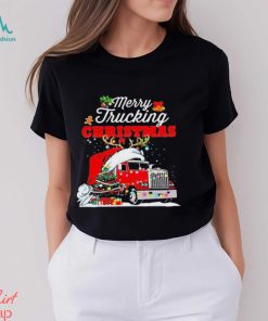 Trucker Christmas Merry Trucking Christmas Trucker T Shirt