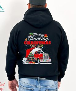 Trucker Christmas Merry Trucking Christmas Trucker T Shirt