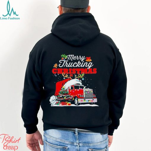 Trucker Christmas   Merry Trucking Christmas Trucker T Shirt