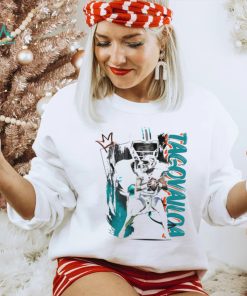 Tua Tagovailoa number 1 Miami Dolphins football player pose poster shirt