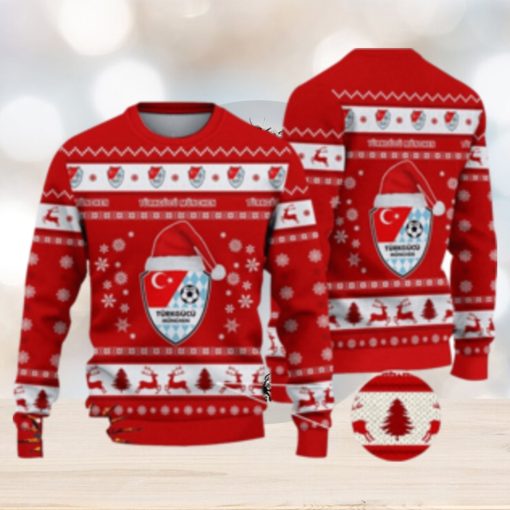 Türkgücü München 3D Ugly Christmas Sweater For Men And Women Sport Fans