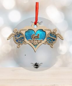 Turtle Heart Personalized Suncatcher Ornament