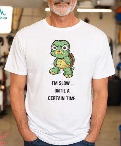 Turtle I’m slow until a certain time cartoon funny shirt