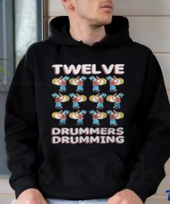 Twelve Drummers Drumming Song 12 Days Christmas Shirt