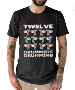 Twelve Drummers Drumming Song 12 Days Christmas Shirt