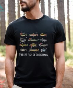 Twelve Fish Of Christmas Shirt