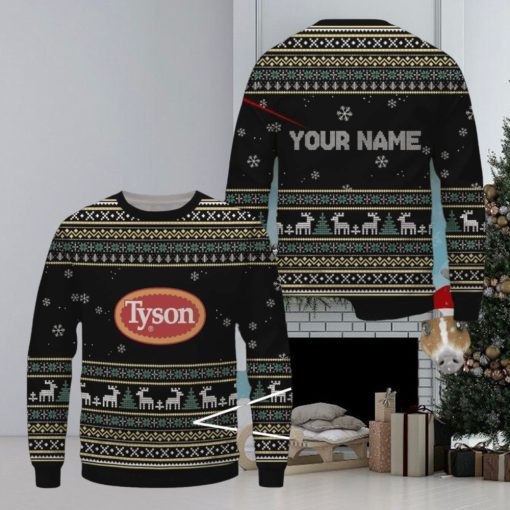 Tyson Foods Ugly Christmas Sweater2023 Xmas Gift Ideas For Fans Custom Name