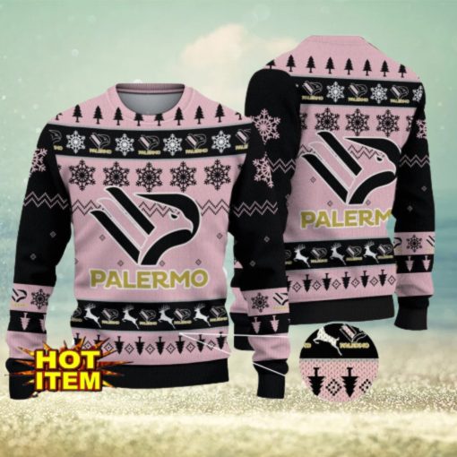 U.S. Città di Palermo Team Football Lega Serie A Ugly Christmas Sweater Christmas Gift