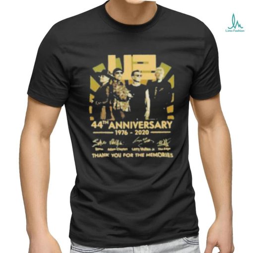 U2 44Th Anniversary 1976 2020 Thank You For The Memories Signatures Shirt