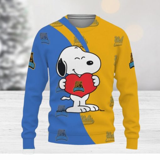 UCLA Bruins Snoopy Cute Heart American Sports Team Ugly Christmas Sweater AOP Gift Holidays