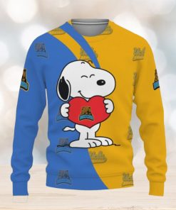 UCLA Bruins Snoopy Cute Heart American Sports Team Ugly Christmas Sweater AOP Gift Holidays