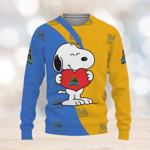 UCLA Bruins Snoopy Cute Heart American Sports Team Ugly Christmas Sweater AOP Gift Holidays