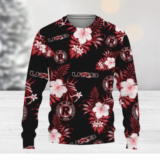 UNB Varsity Reds Tropical Hawaii Sport Knitted Christmas 3D Sweater Gift Holidays