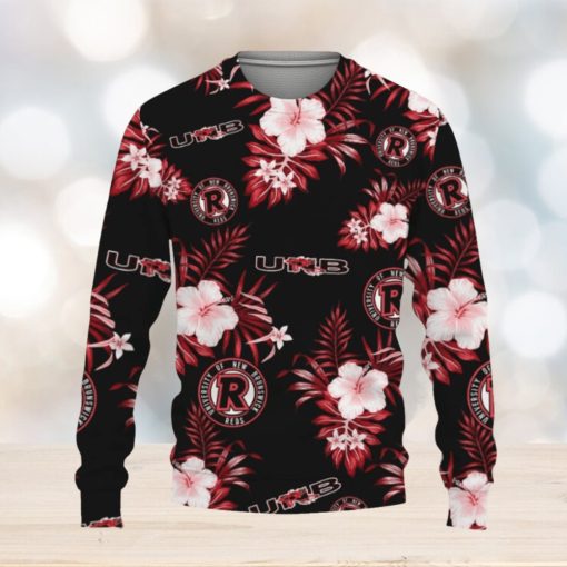 UNB Varsity Reds Tropical Hawaii Sport Knitted Christmas 3D Sweater Gift Holidays