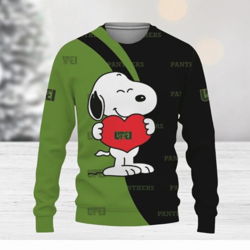 UPEI Panthers Snoopy Cute Heart American Sports Team Ugly Xmas Sweater Gift Holidays