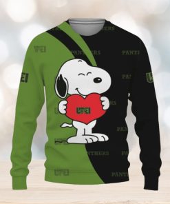 UPEI Panthers Snoopy Cute Heart American Sports Team Ugly Xmas Sweater Gift Holidays