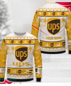 UPS Logo Brands Ugly Christmas Sweater Gift Holidays Custom Name