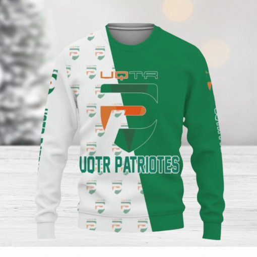 UQTR Patriotes Sports American Football Knitted Xmas Sweater Gift Holidays