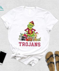USC Trojans Grinch and Max dog funny Christmas shirt