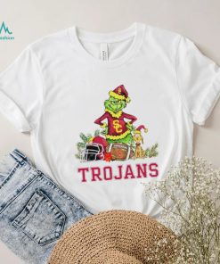 USC Trojans Grinch and Max dog funny Christmas shirt