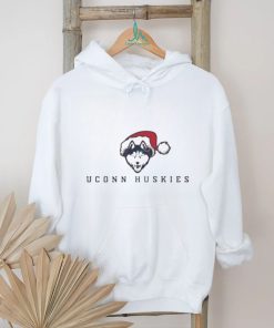 Uconn huskies logo with santa hat shirt