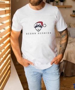 Uconn huskies logo with santa hat shirt
