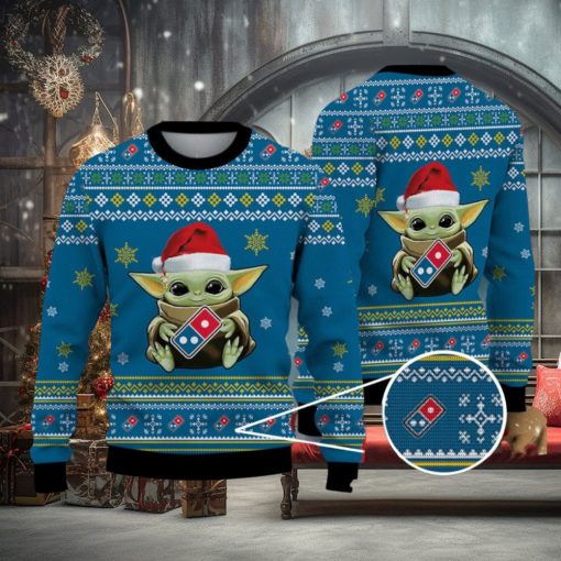 Ugly Christmas Sweater Domino’s Pizza Baby Yoda 3D For Men Women