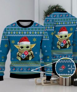 Ugly Christmas Sweater Domino’s Pizza Baby Yoda 3D For Men Women