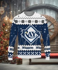 Ugly Christmas Sweater Snow Team Logo Tampa Bay Rays Unisex Gifts For Fan