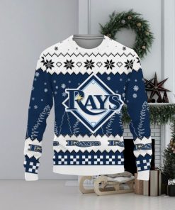 Ugly Christmas Sweater Snow Team Logo Tampa Bay Rays Unisex Gifts For Fan